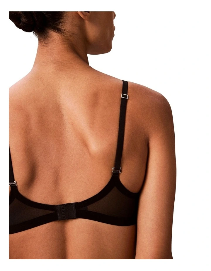 Minimalist Mesh Uplift Demi in Black image 4
