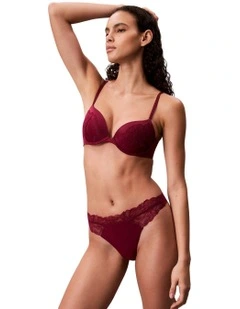 Perfectly Fit Lace Push Up Plunge in Pink