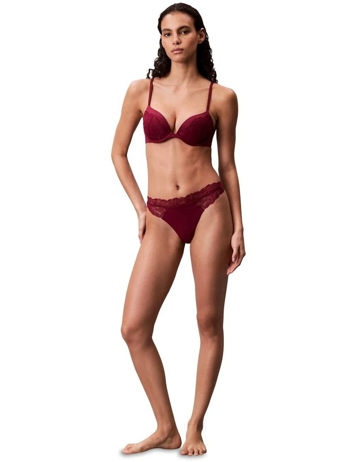 Perfectly Fit Lace Push Up Plunge in Pink image 6