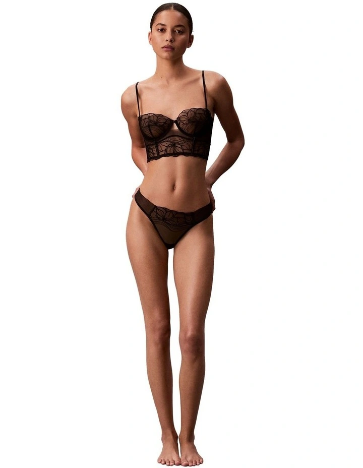 Calvin Klein Black Floral Lace Unlined Balconette image 7