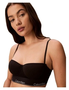 Icon Cotton Modal Lightly Lined Balconette in Black