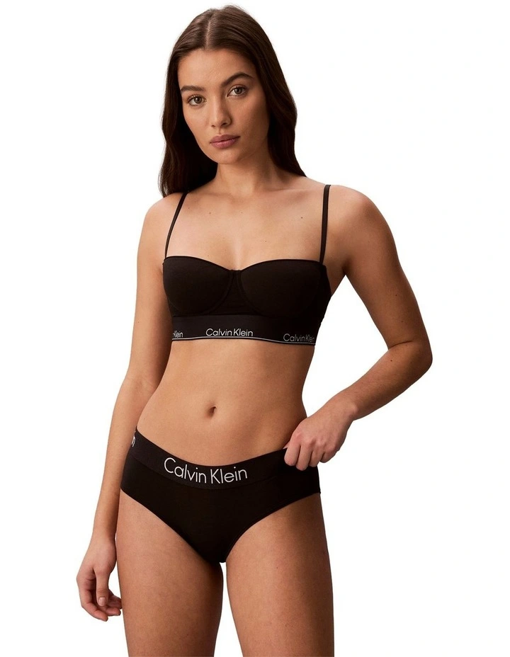 Icon Cotton Modal Lightly Lined Balconette in Black image 3