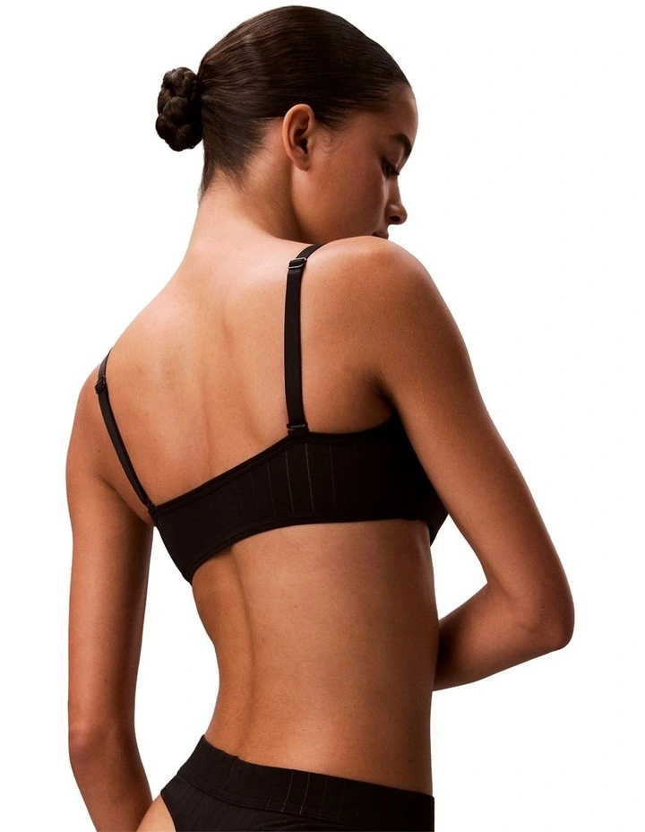 Heritage Athletic Lightly Lined Bandeau Bra in Black image 2