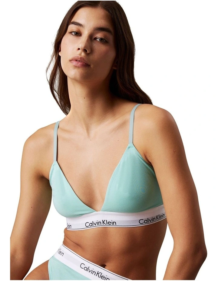Icon Cotton Modal Lightly Lined Triangle in Beau Blue image 3