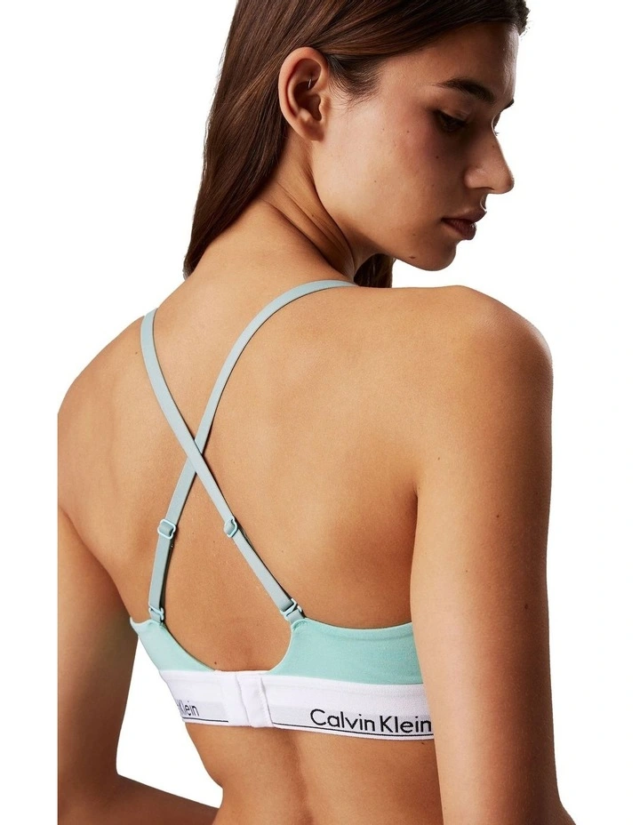 Icon Cotton Modal Lightly Lined Triangle in Beau Blue image 4