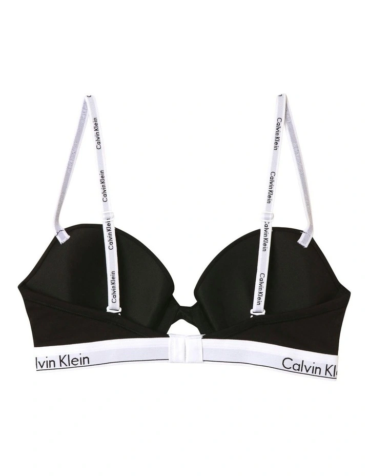 Modern Cotton Lightly Lined Demi Bra in Black image 7