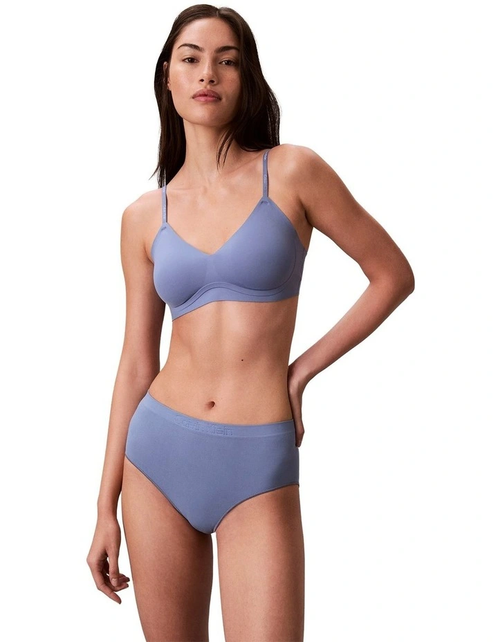 Invisibles Microfibre Stretch Gel Wire Lightly Lined Bralette in Blue Tulip image 3