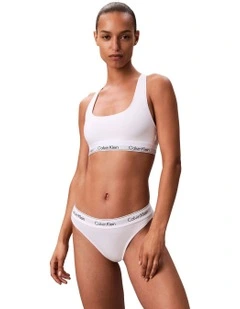 Icon Cotton Modal Unlined Bralette in White