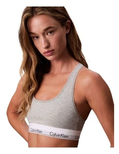 Icon Cotton Modal Unlined Bralette in White
