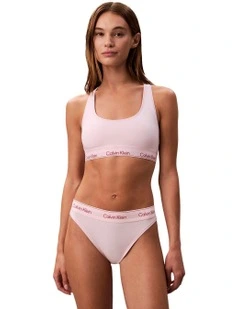 Cotton Modal Unlined Bralette in Pink