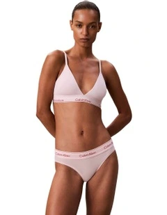 Cotton Modal Unlined Bralette in Pink