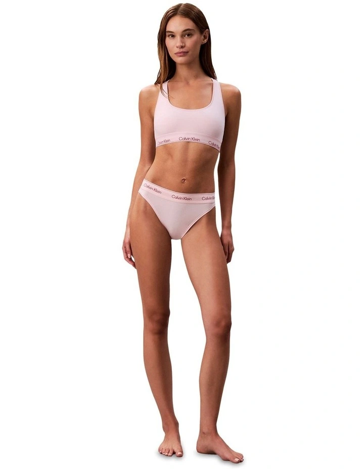 Cotton Modal Unlined Bralette in Pink image 4