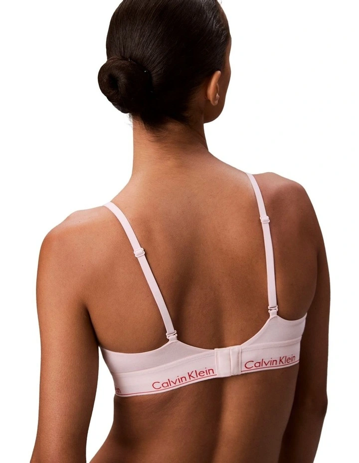 Cotton Modal Unlined Bralette in Pink image 4