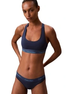 Icon Cotton Modal Unlined Bralette in Blue