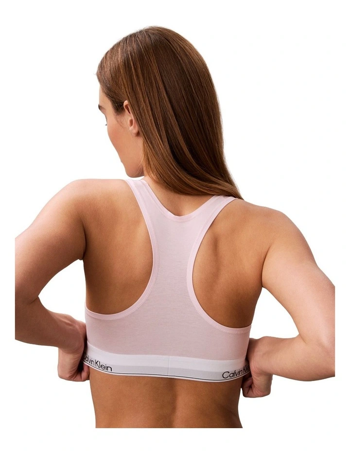 Icon Cotton Modal Unlined Bralette in Cradle Pink image 2