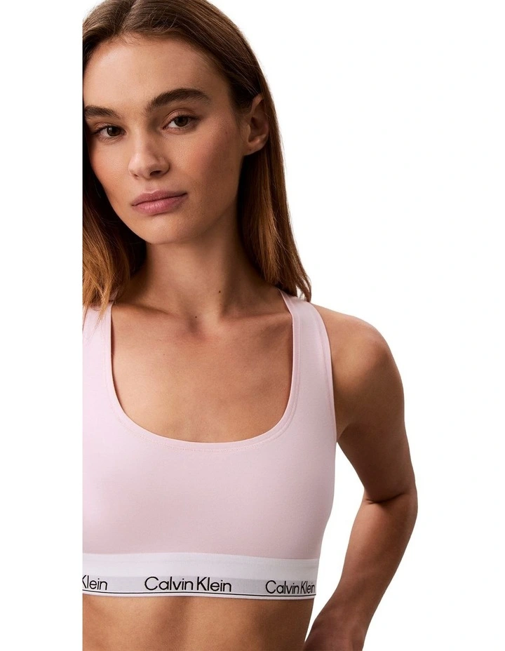 Icon Cotton Modal Unlined Bralette in Cradle Pink image 3