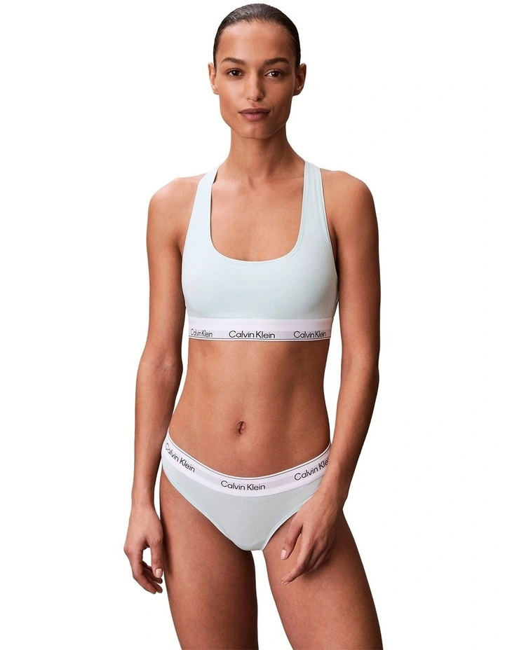 Icon Cotton Modal Unlined Bralette in Feel The Mint image 1