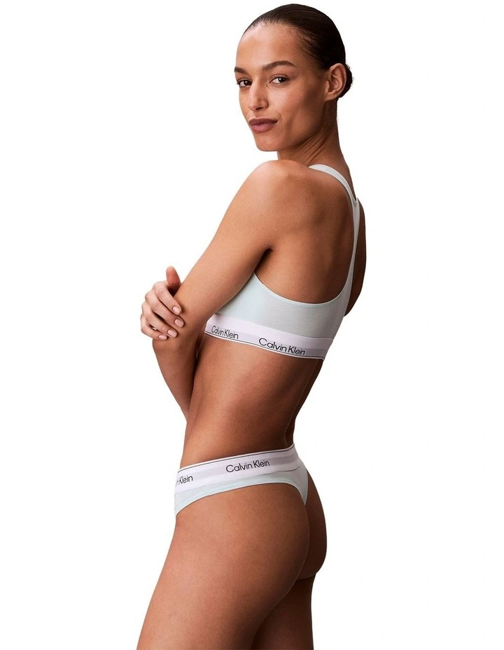Icon Cotton Modal Unlined Bralette in Feel The Mint image 3