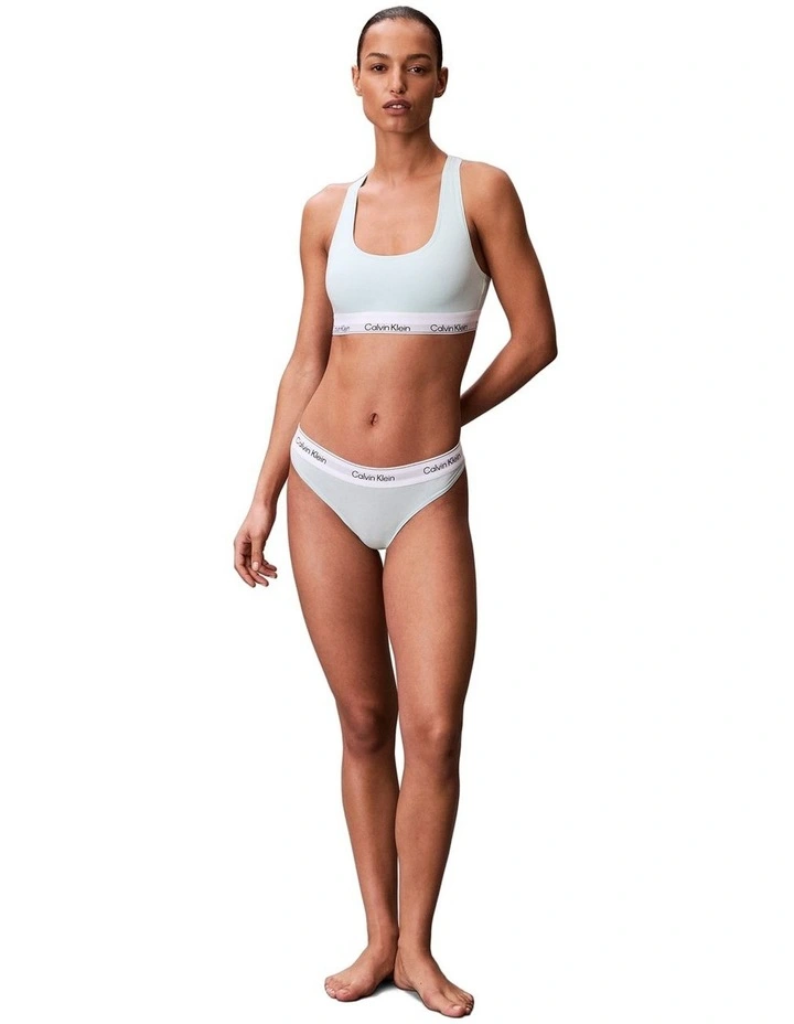 Icon Cotton Modal Unlined Bralette in Feel The Mint image 4