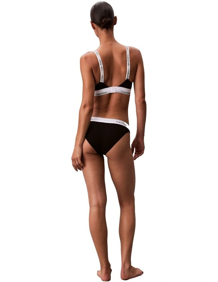 Icon Cotton Modal Lightly Lined Bralette in Black image 6