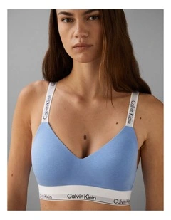 Icon Cotton Modal Lghtly Lined Bralette Blue Descent