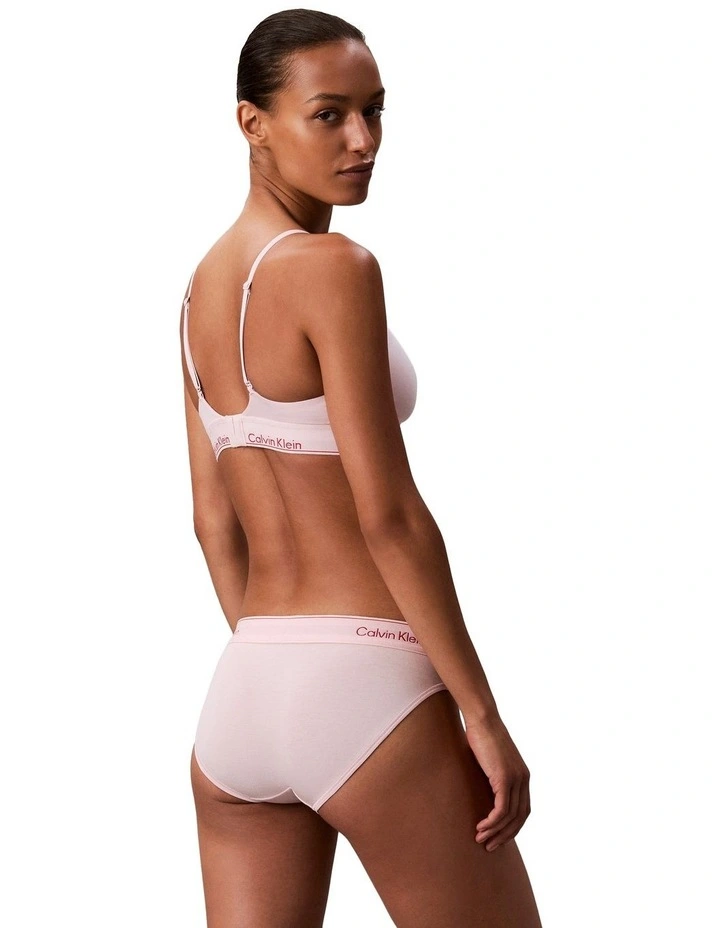 Cotton Modal Lightly Lined Triangle Bralette in Pink image 2