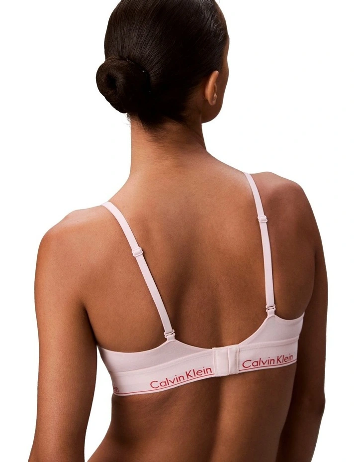 Cotton Modal Lightly Lined Triangle Bralette in Pink image 4