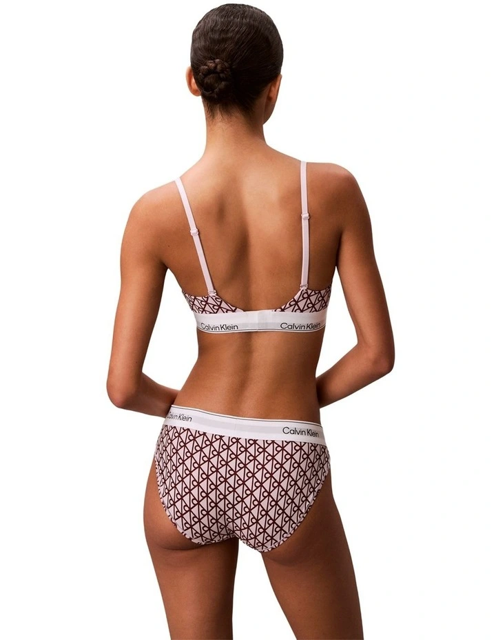 Cotton Modal Lightly Lined Triangle Bralette in Pink image 2