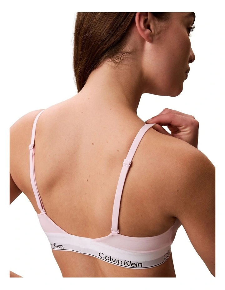 Icon Cotton Modal Lightly Lined Triangle Bra in Cradle Pink image 2