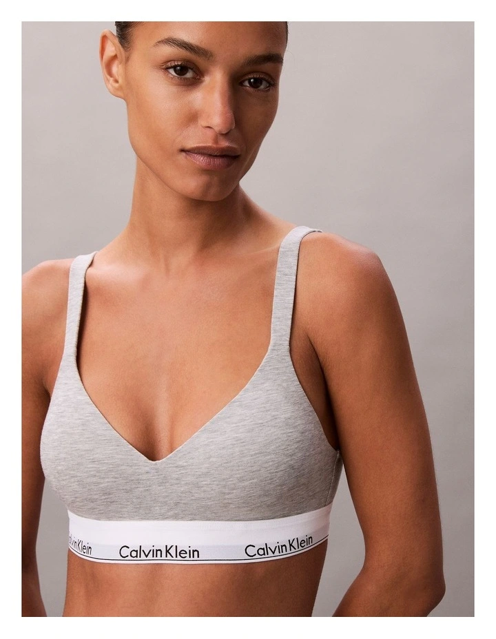 Icon Cotton Modal Lift Bralette in Grey image 1
