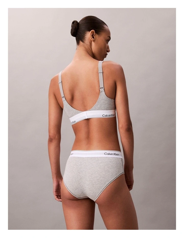 Icon Cotton Modal Lift Bralette in Grey image 3
