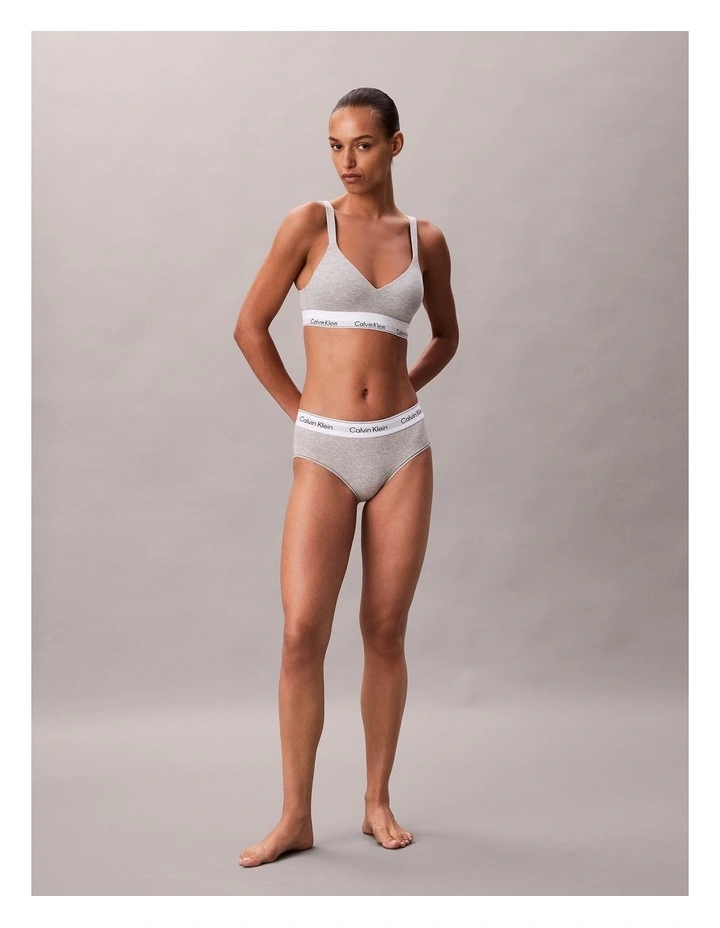 Icon Cotton Modal Lift Bralette in Grey image 4