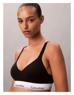 Icon Cotton Modal Lift Bralette in Black