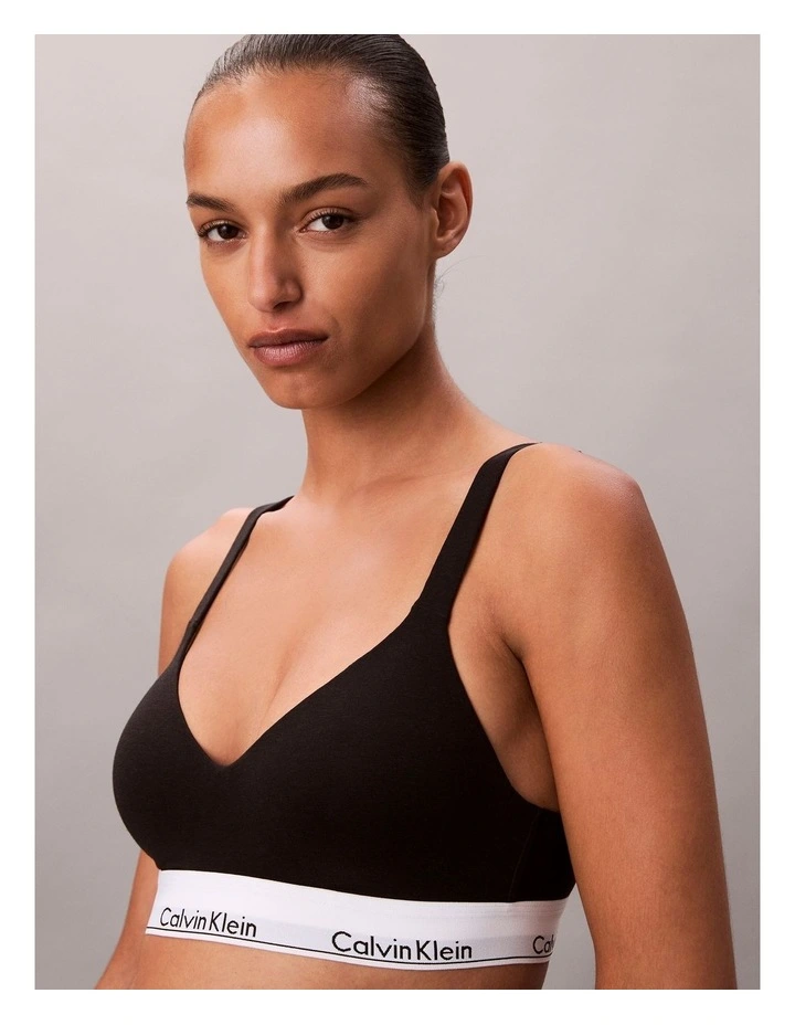 Icon Cotton Modal Lift Bralette in Black image 1