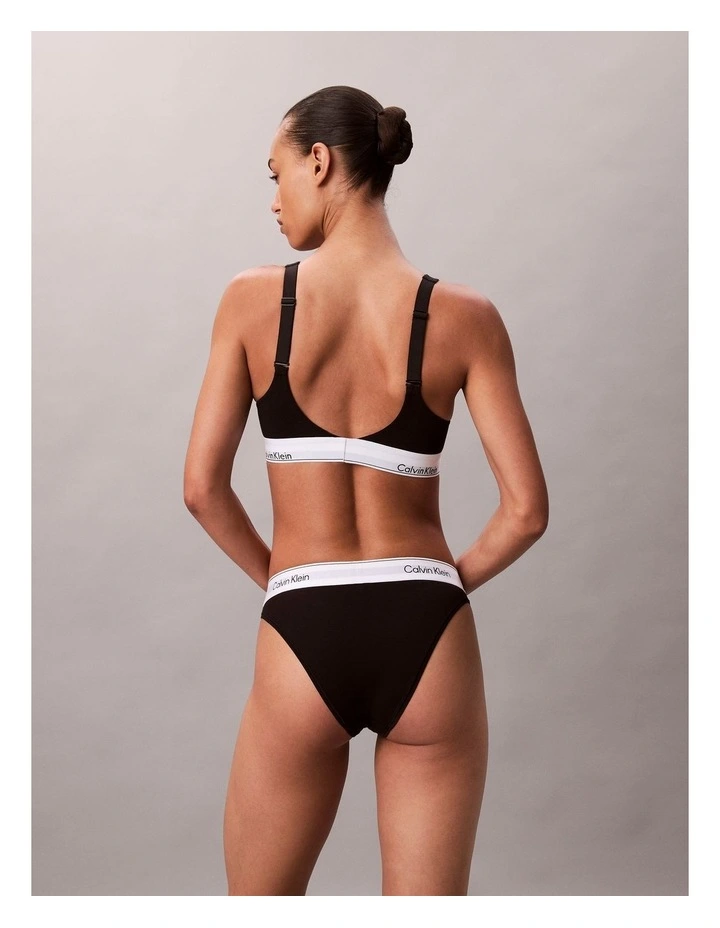 Icon Cotton Modal Lift Bralette in Black image 3