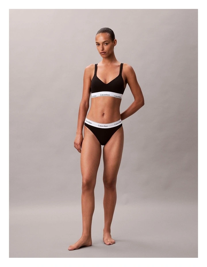 Icon Cotton Modal Lift Bralette in Black image 5