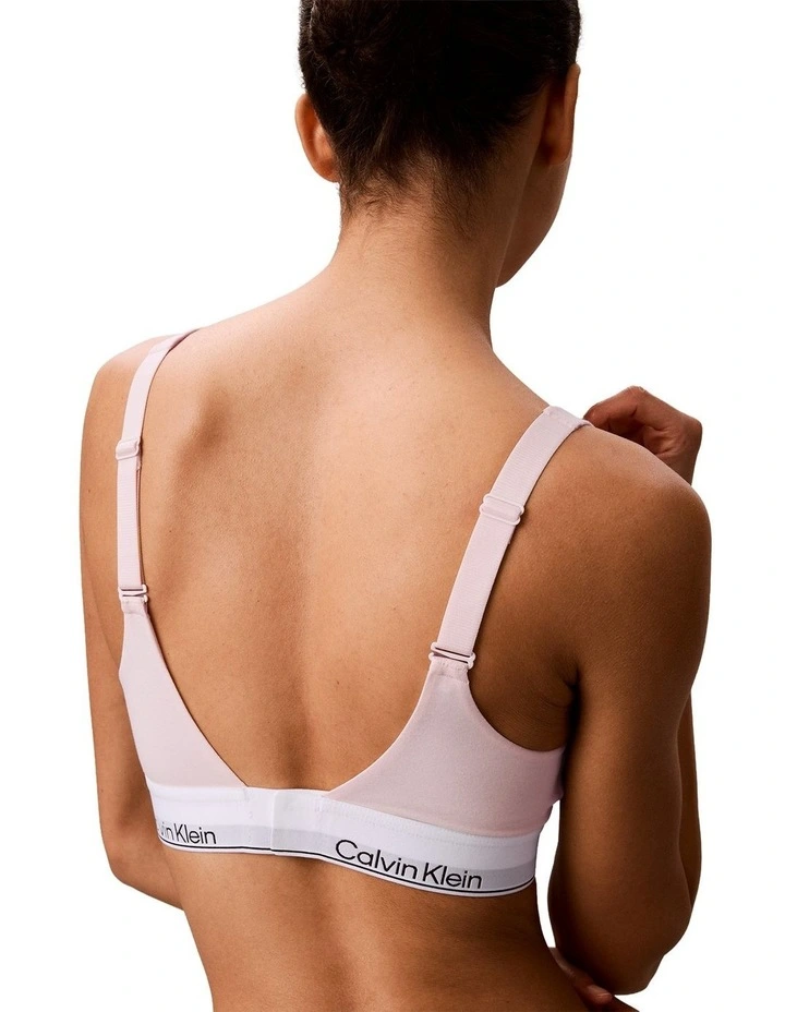 Icon Cotton Modal Lift Bralette Bra in Cradle Pink image 3