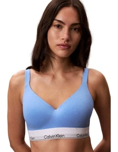 Icon Cotton Modal Lift Bralette Bra in Blue Descent