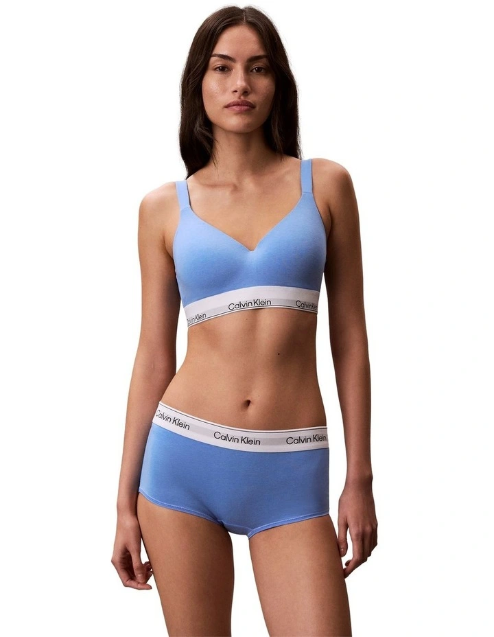 Icon Cotton Modal Lift Bralette Bra in Blue Descent image 3