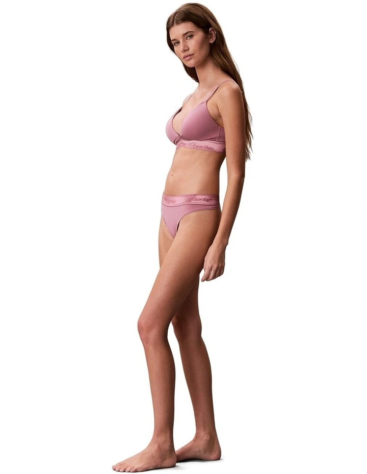 Icon Cotton Modal Limited Edition Lightly Lined Triangle Bra in Soft Mauve image 4