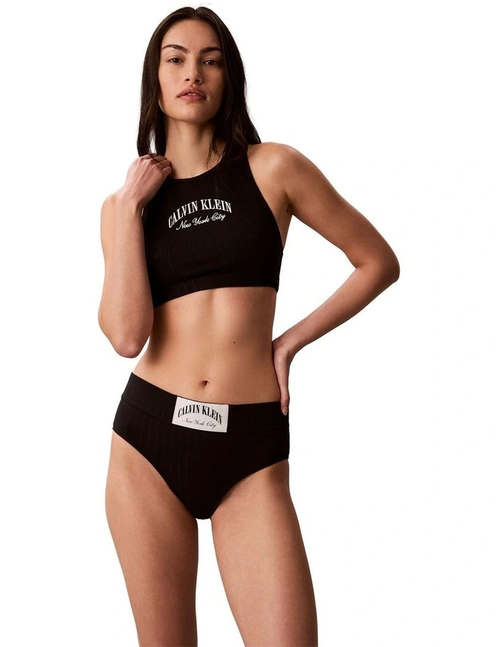 Heritage Athletic Unlined Bralette in Black image 2