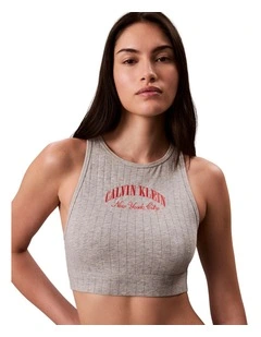 Heritage Athletic Unlined Bralette Bra in Grey Heather