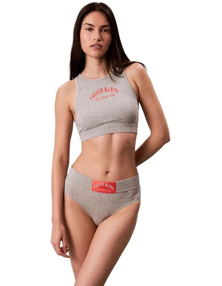 Heritage Athletic Unlined Bralette Bra in Grey Heather image 2