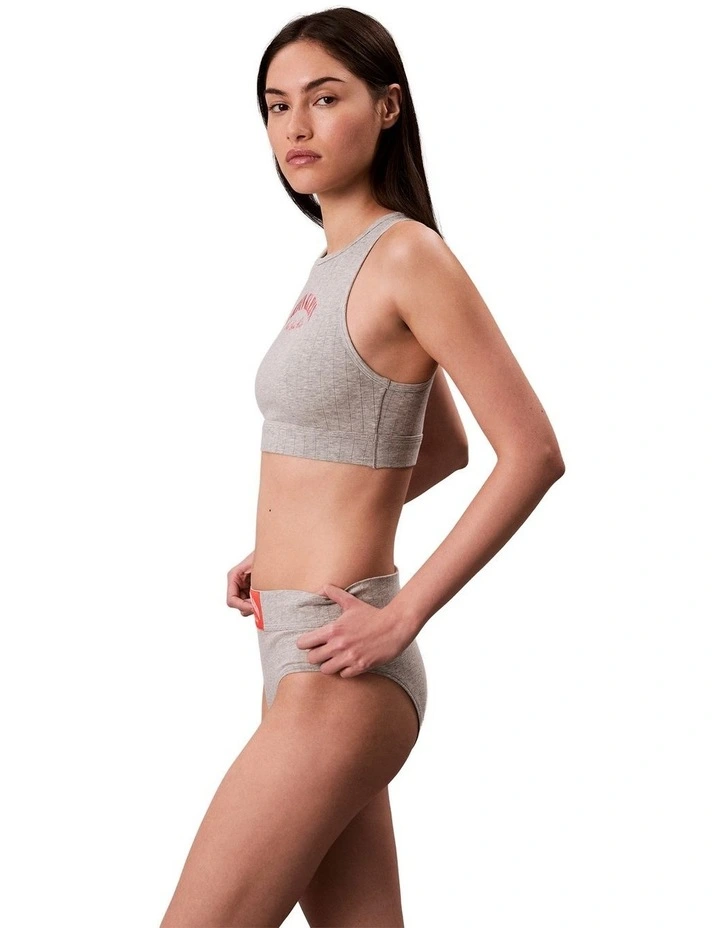 Heritage Athletic Unlined Bralette Bra in Grey Heather image 3
