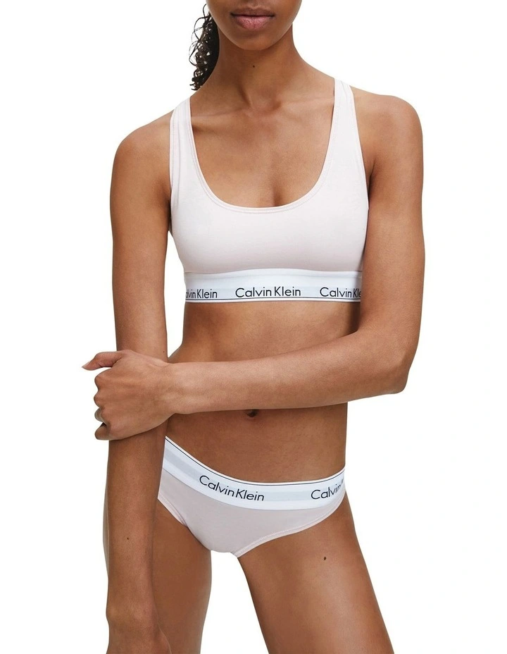 Modern Cotton Bralette in Nymph's Thigh image 1