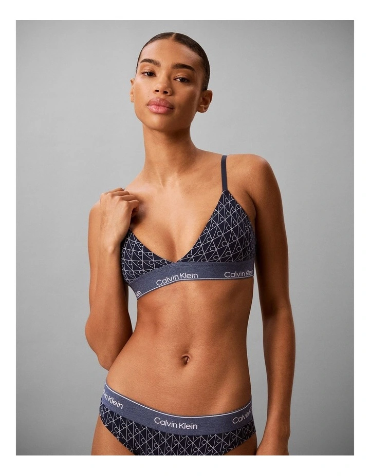 Calvin Klein Icon Cotton Modal Lightly Lined Triangle Blue image 3