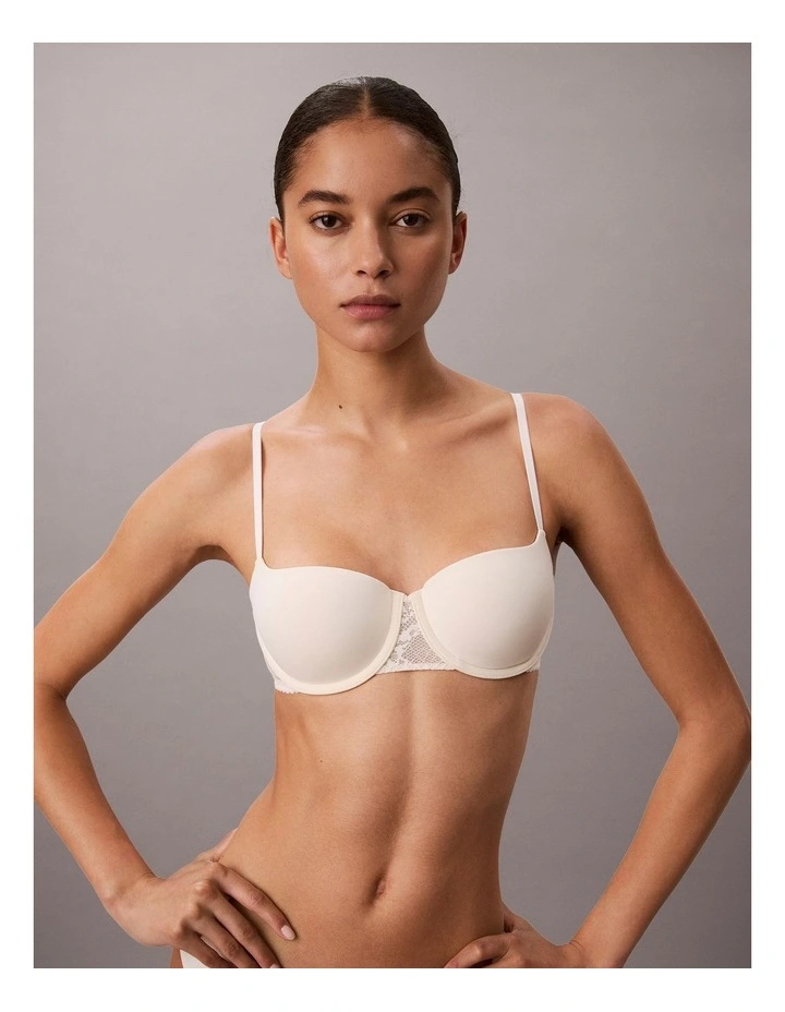 Signature Stretch Lace Push Up Balconette in Ivory image 1
