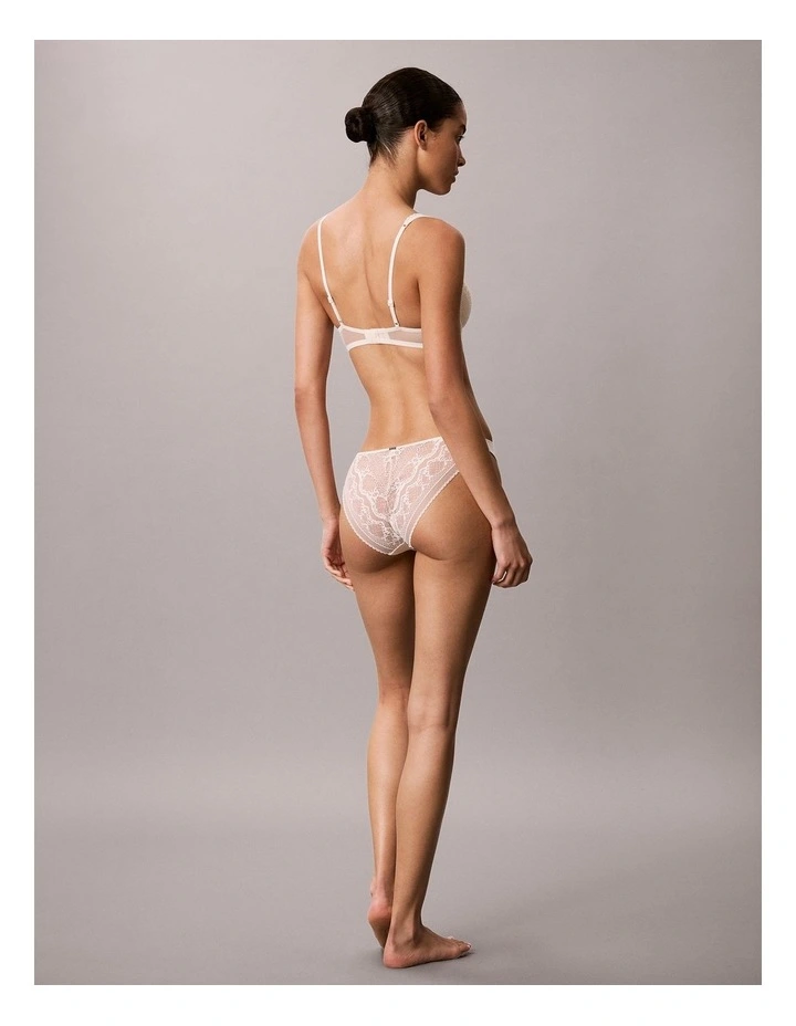 SIGNATURE STRETCH LACE LIGHTLY LINED PLUNGE IVORY image 5