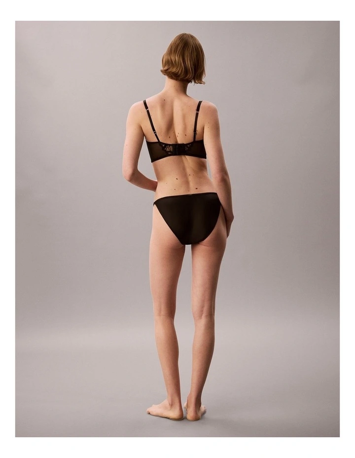 CK BLACK FLORAL LACE LIGHTLY LINED BALCONETTE BLACK image 5