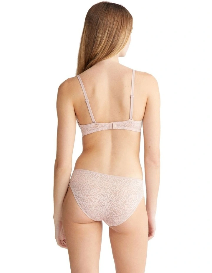 Sheer Marquisette With Lace Bikini in Beige image 2